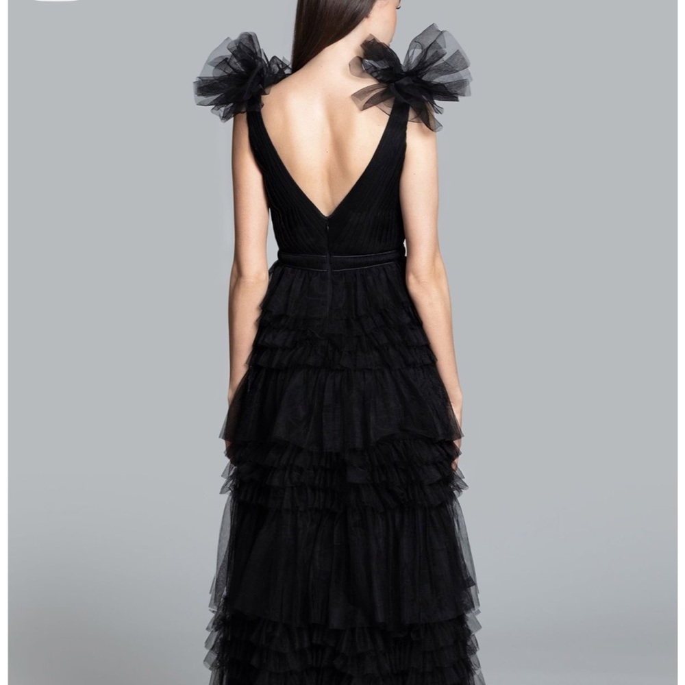 Black Ruffled Gown - Picture 2 of 7